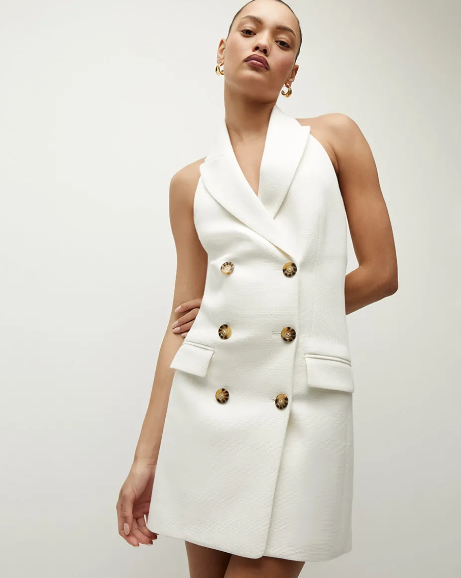 Claridge Blazer Dress in Off-White