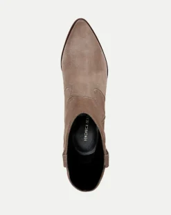 Cody Suede Western Bootie in Taupe