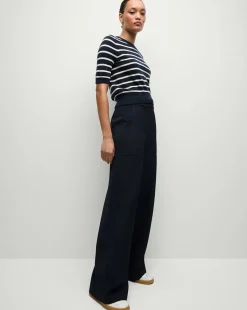 Cole Wide-Leg Pant in Navy