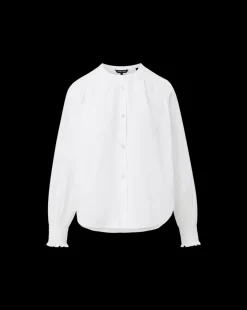 Constanza Button-Down Top in White