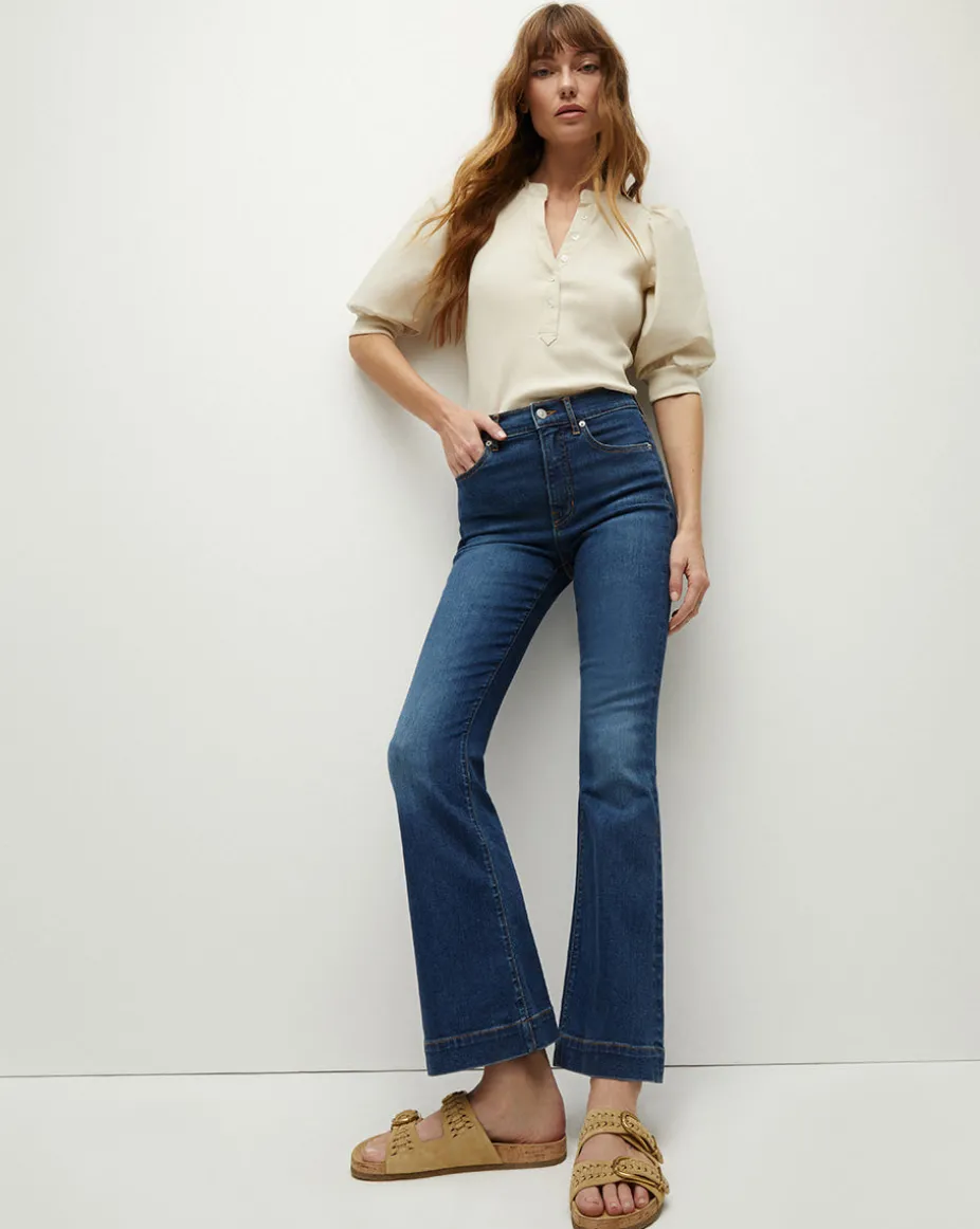 Coralee Puff-Sleeve Tee in Limestone