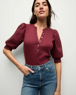 Coralee Top in Wine