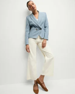 Cropped Rickie Dickey Jacket in Heather Smoke Blue