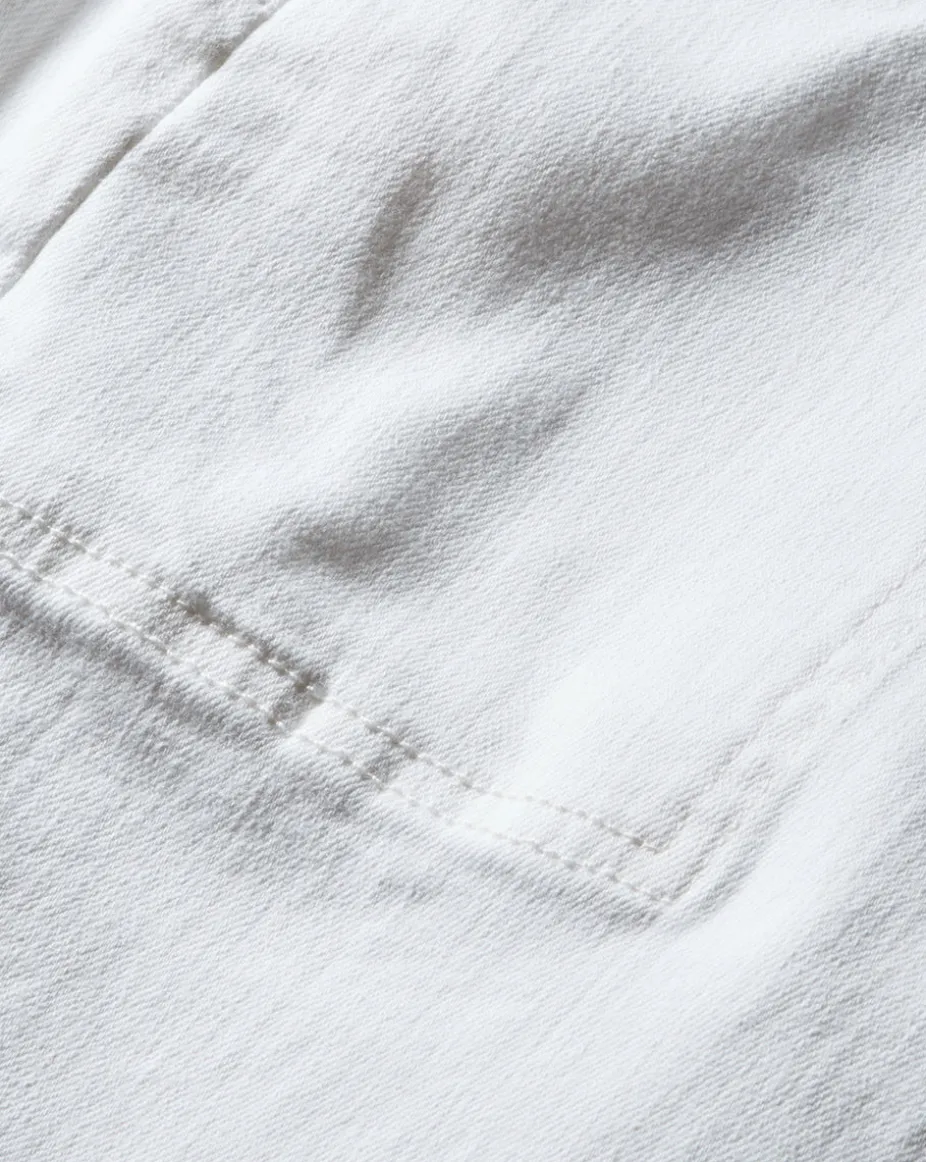 Crosbie Patch Pockets Slim Wide-Leg Jean in White