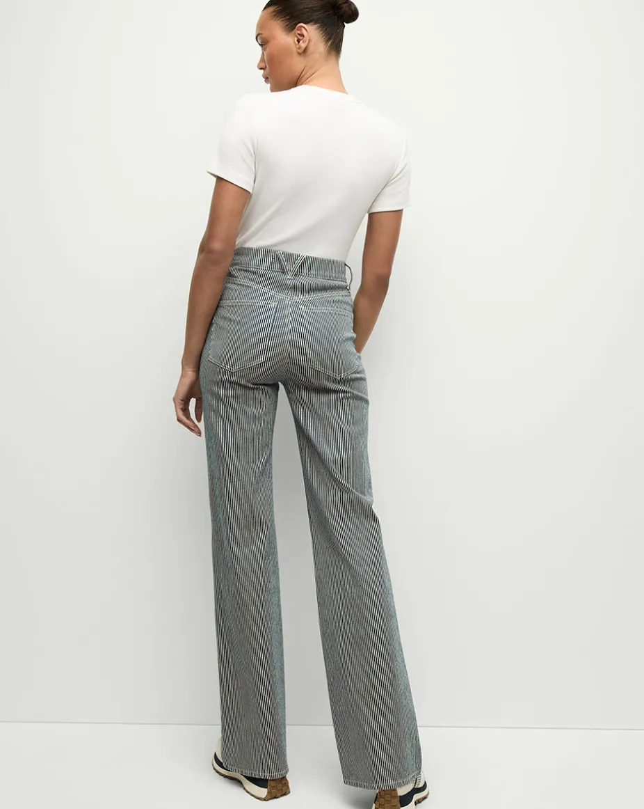 Crosbie Striped Wide-Leg Jean in Solstice Stripe