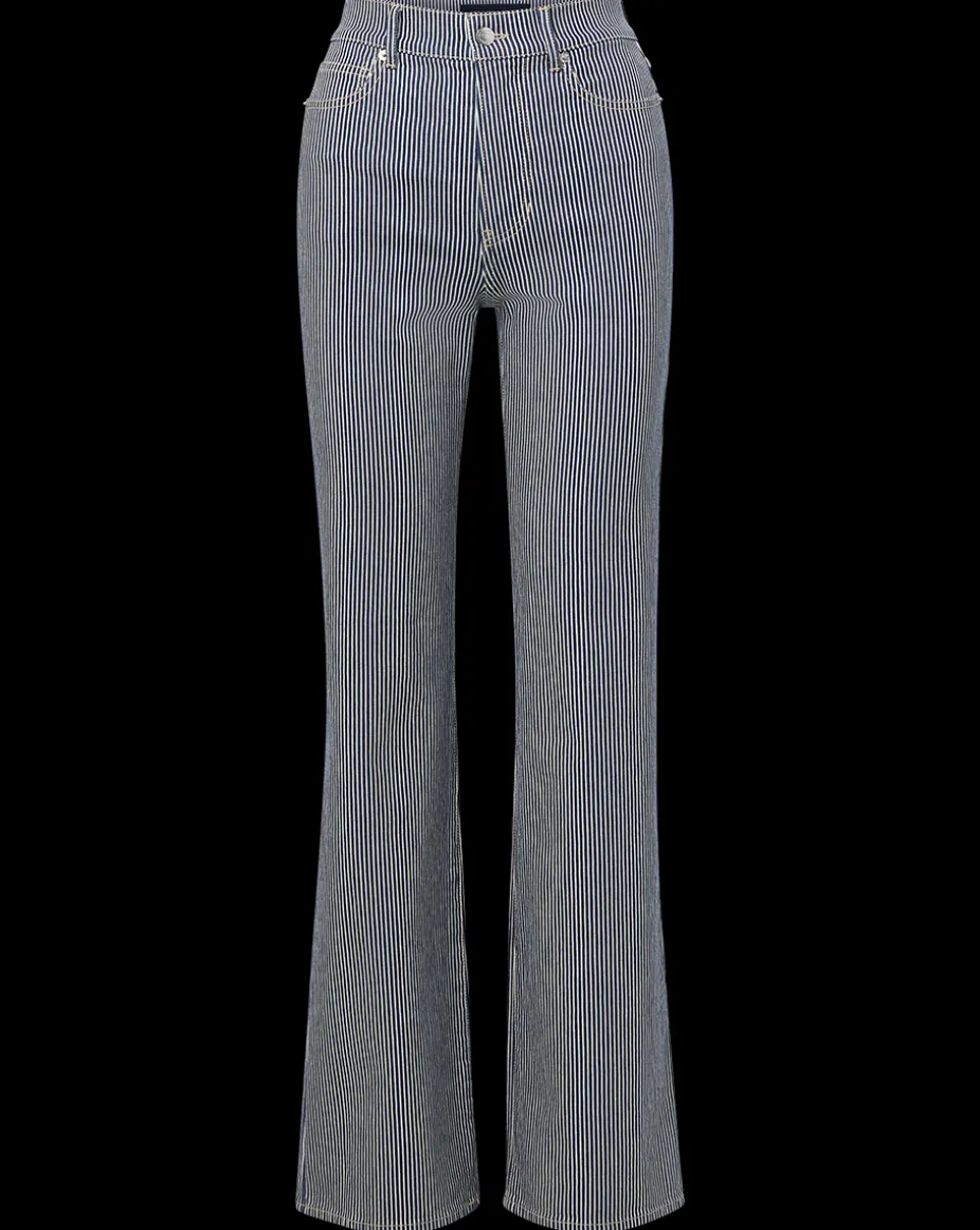 Crosbie Striped Wide-Leg Jean in Solstice Stripe