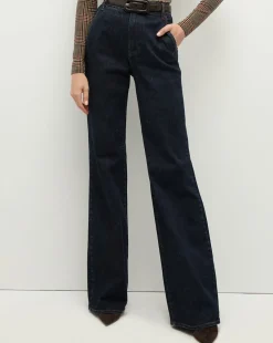 Crosbie Wide-Leg Jeans in Indigo Denim