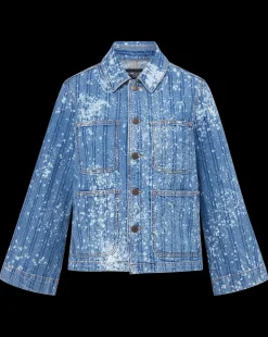 Dahl Acid-Washed Denim Jacket in Sapphire Sun
