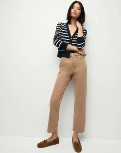 Daniela Straight-Leg Jeans in Tan Sierra