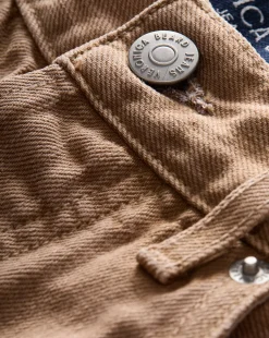 Daniela Straight-Leg Jeans in Tan Sierra