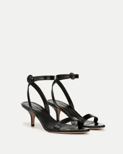 Darcelle Leather Sandal in Black
