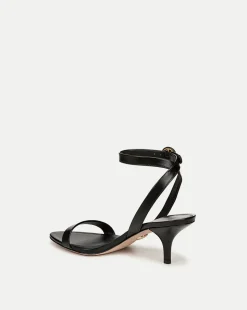 Darcelle Leather Sandal in Black