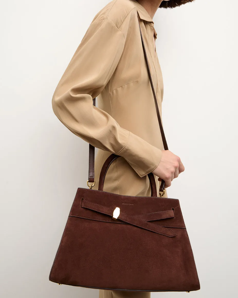 Dash Suede Bag in Chestnut