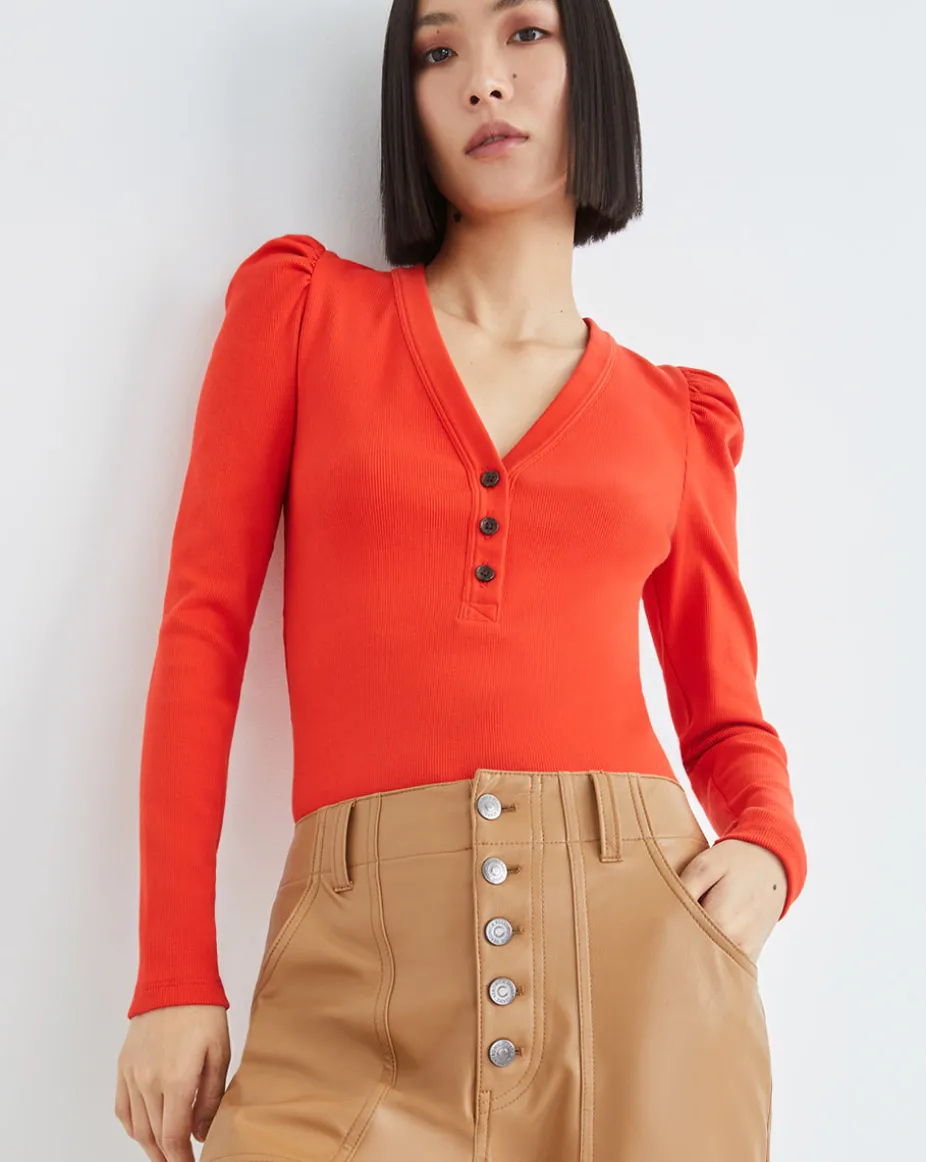 Dekalb Puff-Sleeve Top