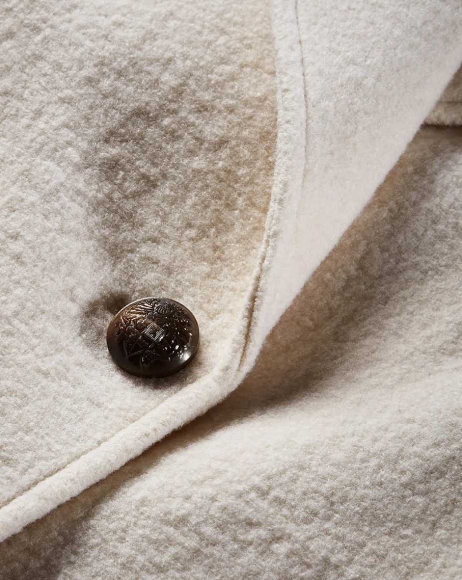 Della Wool Dickey Coat in Ecru