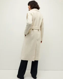 Della Wool Dickey Coat in Ecru
