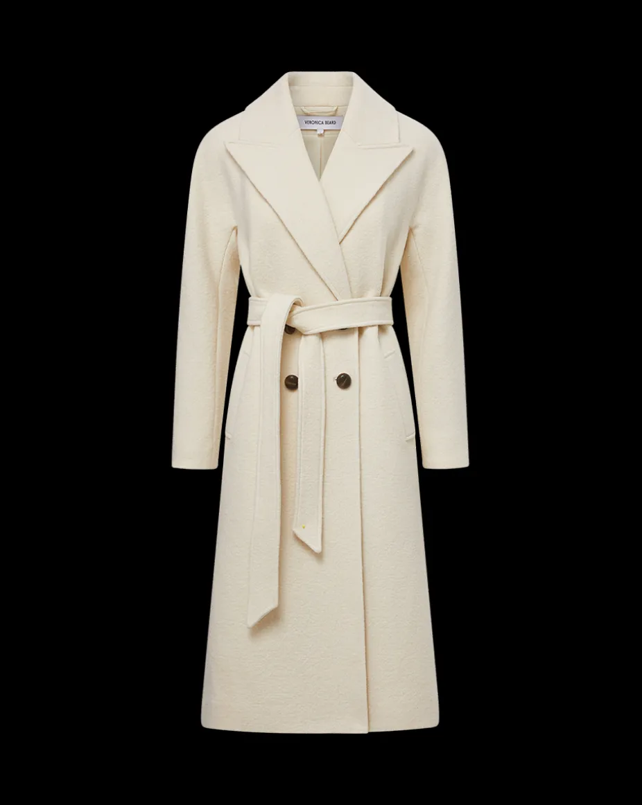 Della Wool Dickey Coat in Ecru