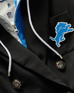 Detroit Lions Dickey Jacket in Black/Silver