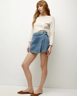 Diaz Denim Skort in Wanderer Dust