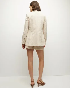 Didion Seersucker Jacket in Khaki/White