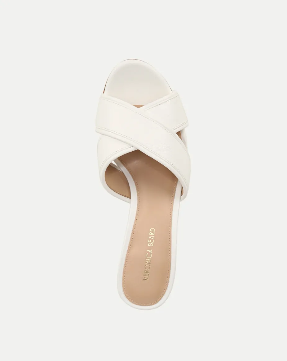 Dory White Cork Block-Heel Sandal