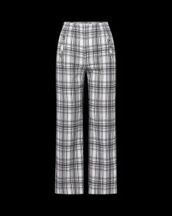Dova Plaid Pant in Ivory/Navy