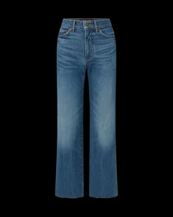 Dylan Straight-Leg Raw Hem Jean in Evening Dusk