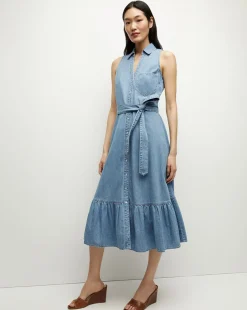Edwina Denim Shirtdress in Iceberg