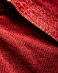 Elijah Patch-Pocket Short in Brick Red