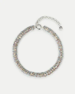 Fat Diamond Necklace in Silver