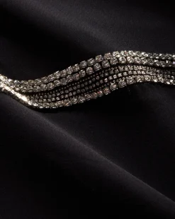 Flores Rhinestone Maxi Dress in Black