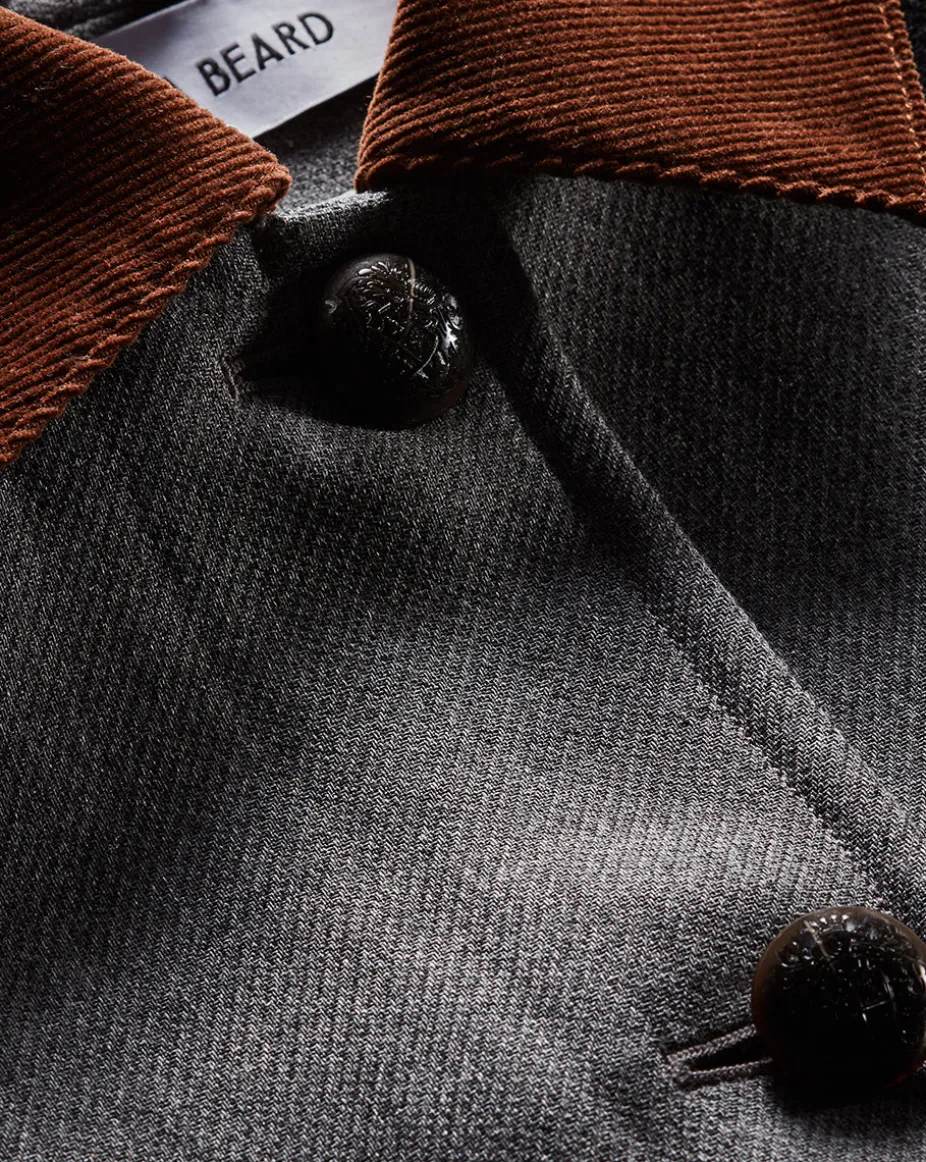 Freya Wool Blend Dickey Coat in Heather Grey