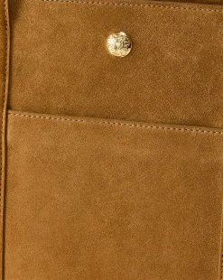 Grand Suede Goody Bag in Acorn