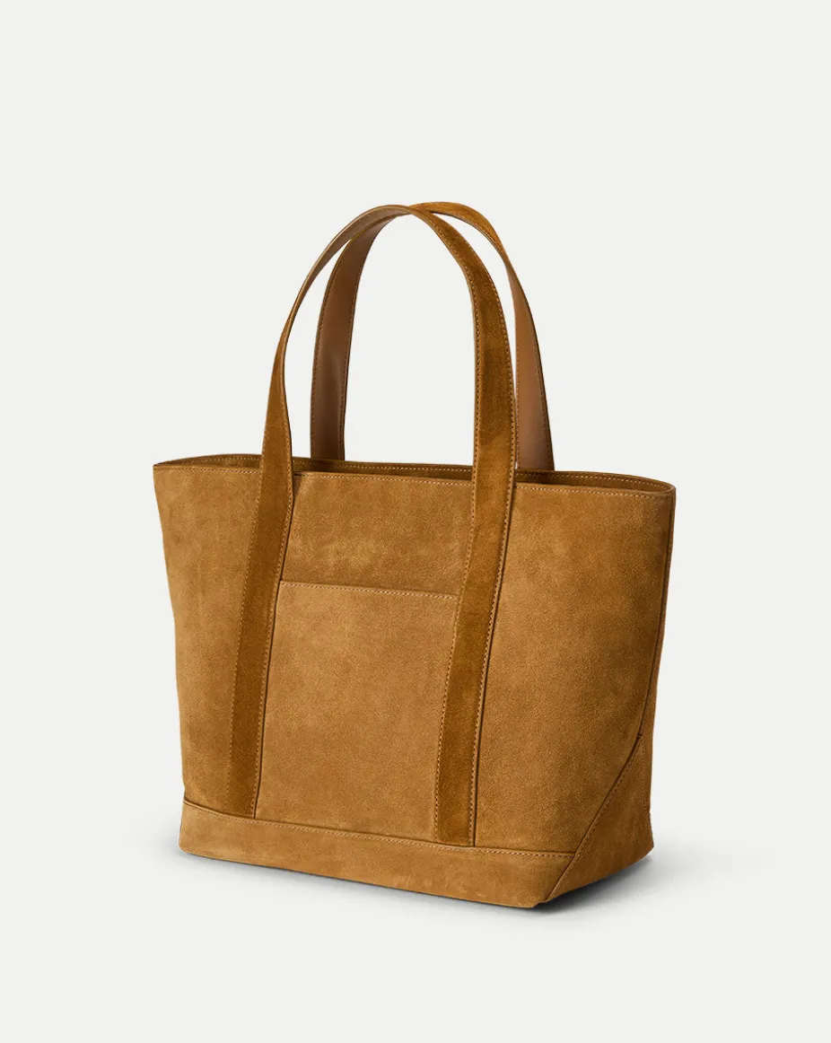 Grand Suede Goody Bag in Acorn