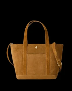 Grand Suede Goody Bag in Acorn