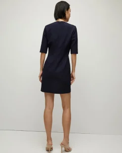 Hayek Dress in Navy