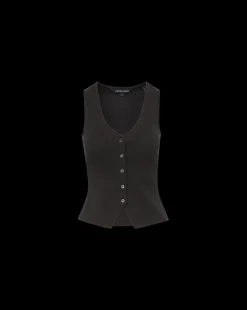 Hoorne Vest Tank Top in Black