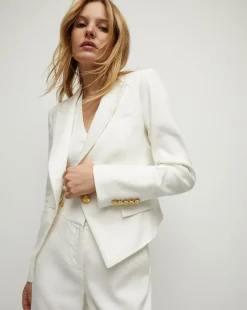 Hosanna Linen Dickey Jacket in Off-White