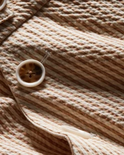 Hunter Seersucker Pant in Khaki/White