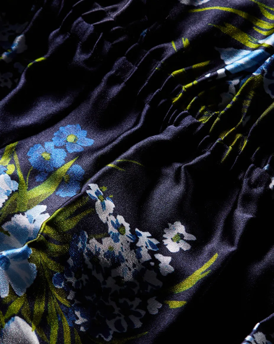 Jackson Stretch-Silk Dress in Navy Multi