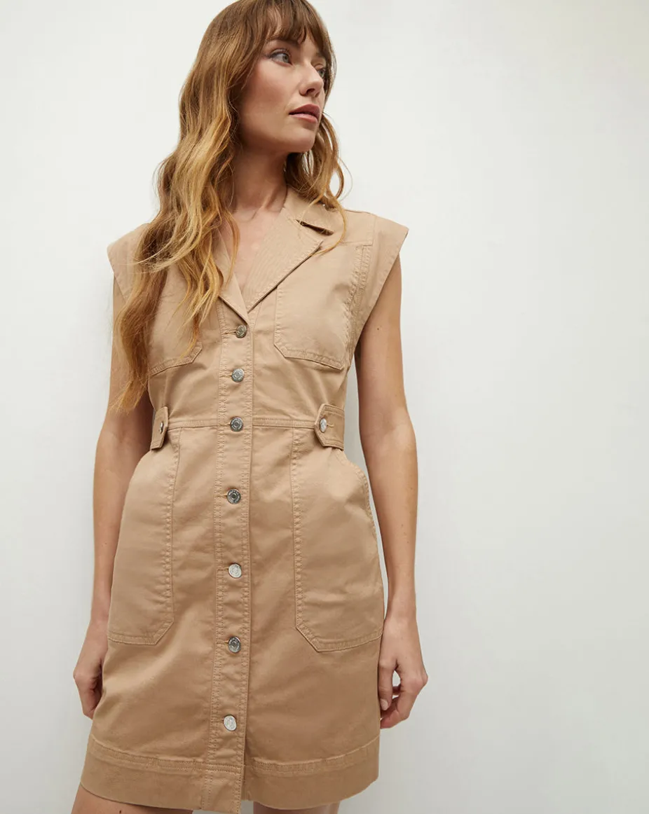 Jax Cotton Shirtdress in Khaki