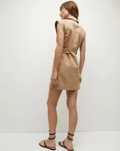 Jax Cotton Shirtdress in Khaki