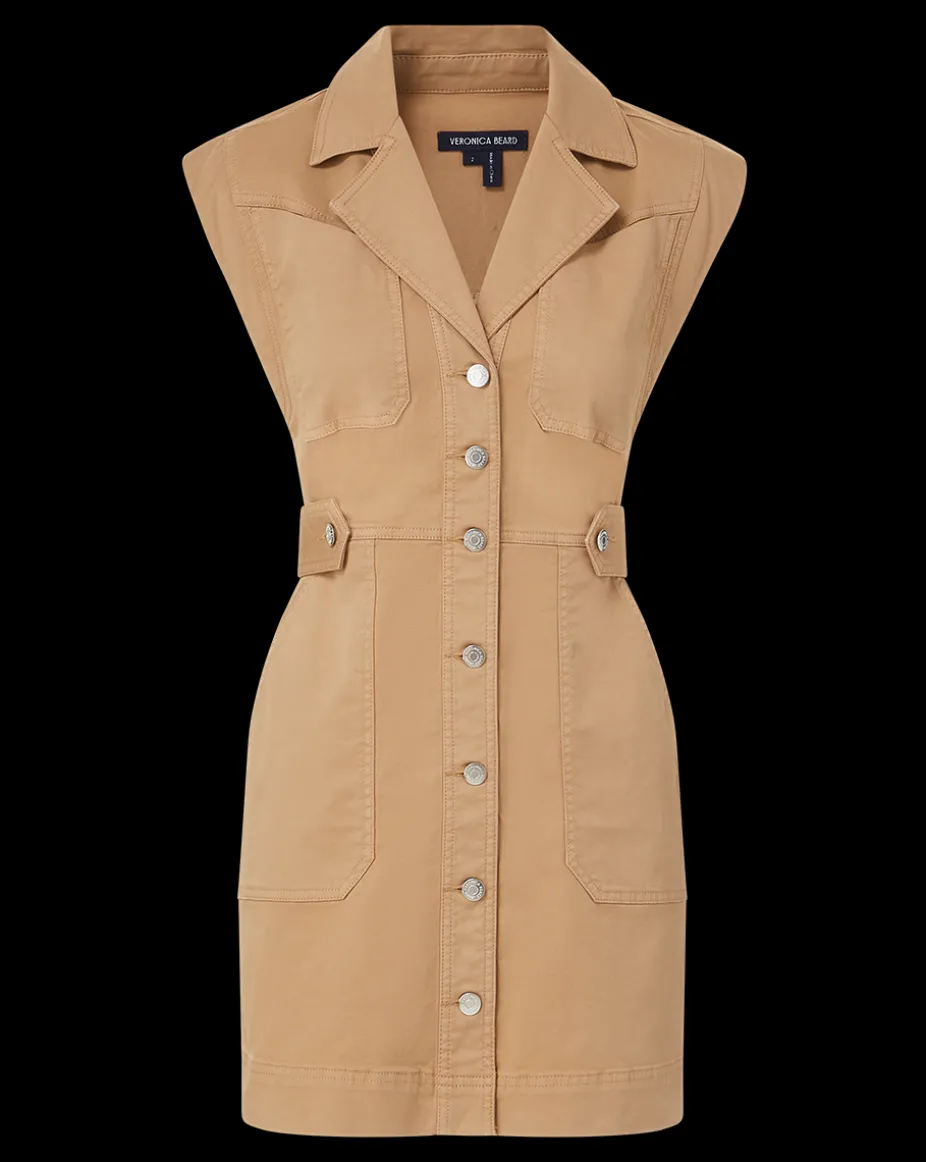 Jax Cotton Shirtdress in Khaki