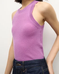Jerrel Cashmere Tank Top in Purple