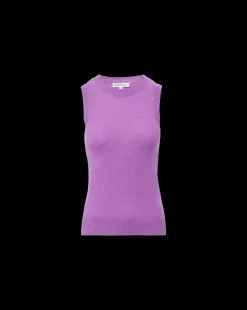 Jerrel Cashmere Tank Top in Purple