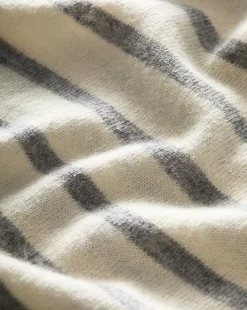 Jerrel Striped Cashmere Tank in Ivory/Heather Grey