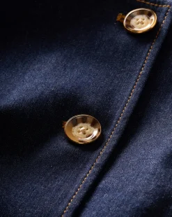 Jessup Denim Vest in Dark Oxford