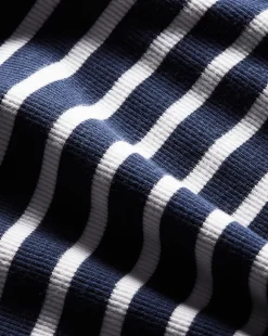 Jordyn Cropped Tank in Marine/Off-White