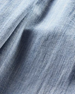 Jude Metallic Pinstripe Pant in Blue Oasis