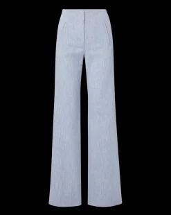 Jude Metallic Pinstripe Pant in Blue Oasis